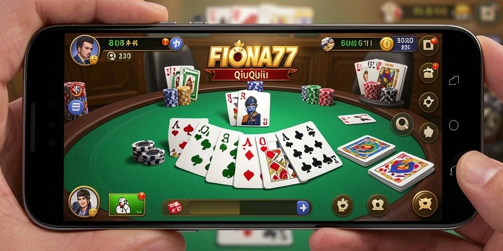 Screenshot gameplay FIONA77 yang menampilkan keseruan bermain QiuQiu.