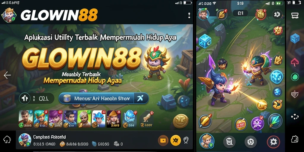 Tampilan antarmuka GLOWIN88 yang memudahkan pengguna.