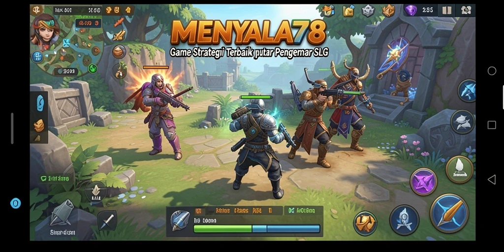 Tampilan gameplay MENYALA78 dengan aksi strategi yang mendebarkan.