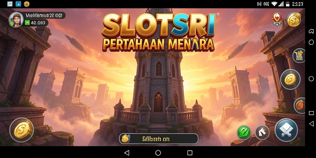 Tampilan gameplay menara pertahanan di SLOTSRI yang mendebarkan.
