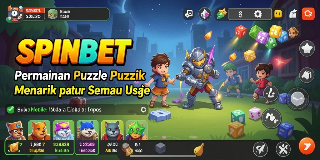 Screenshot gameplay SPINBET menampilkan tantangan puzzle yang seru.