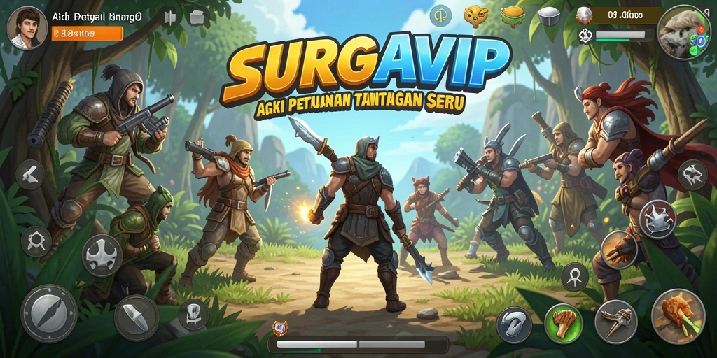 Tampilan gameplay menegangkan dari SURGAVIP yang penuh aksi.