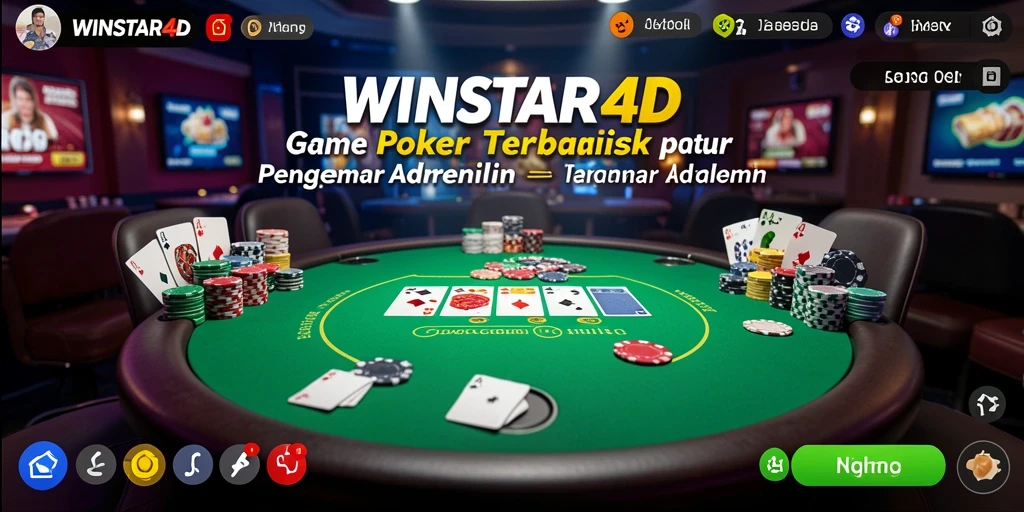 Gameplay Poker mendebarkan di WINSTAR4D dengan grafis menarik.