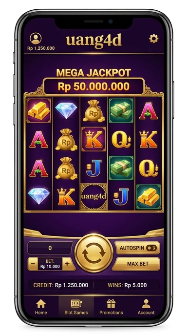Tampilan utama aplikasi uang4d dengan berbagai pilihan aplikasi.