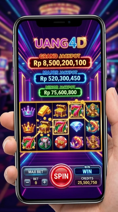 Tangkapan layar dari fitur pencarian cepat di uang4d.
